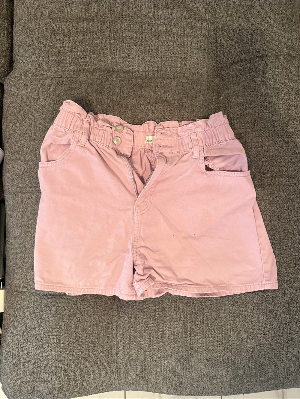 Women's Pink High-Waist Elastic Shorts